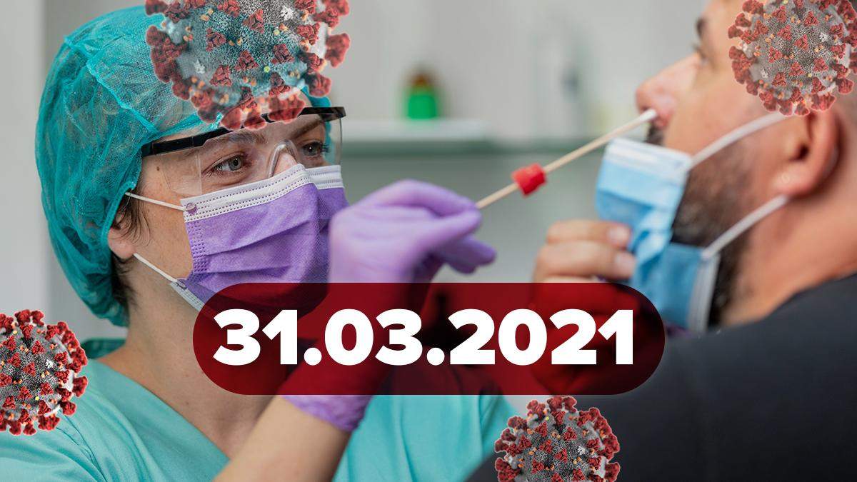 Коронавірус Україна, новини 31 березня 2021 – статистика Коронавірус Україна, новини 31 березня 2021 – статистика
