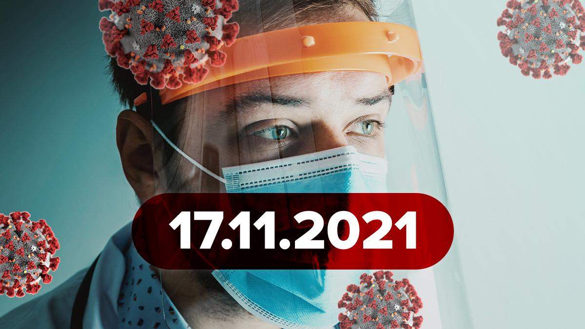 Коронавірус Україна, новини 17 листопада 2021 – статистика Коронавірус Україна, новини 17 листопада 2021 – статистика