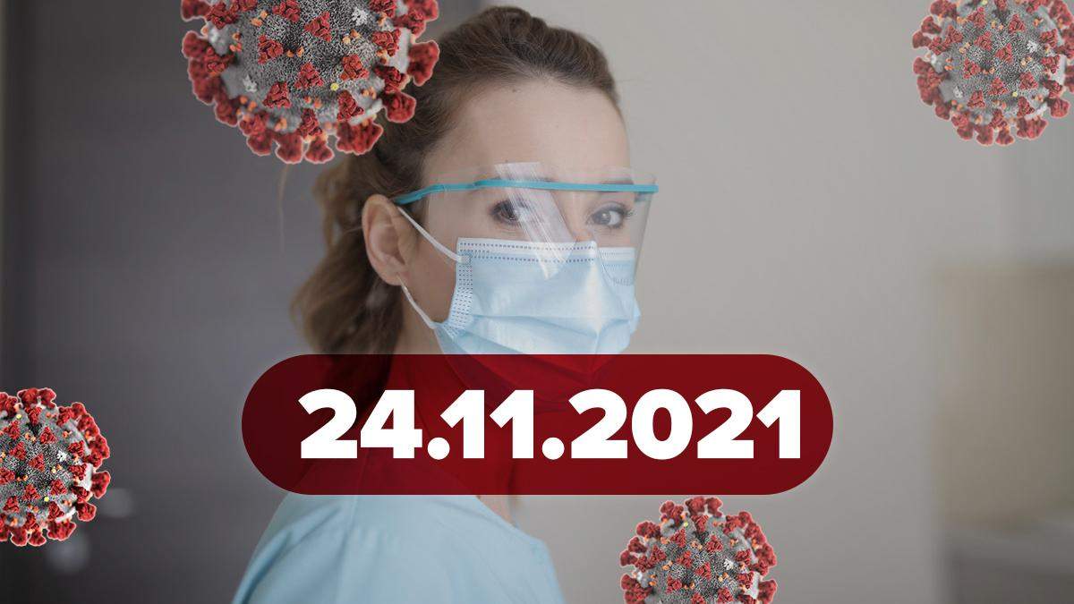 Коронавірус Україна, новини 24 листопада 2021 – статистика Коронавірус Україна, новини 24 листопада 2021 – статистика