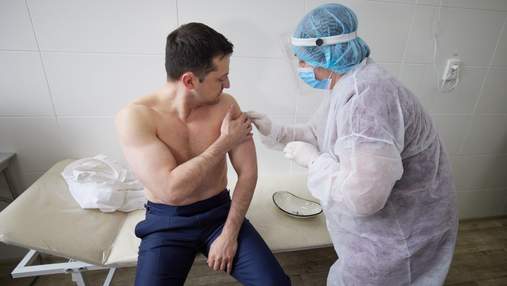 На Донбасі Зеленського вакцинували від COVID-19